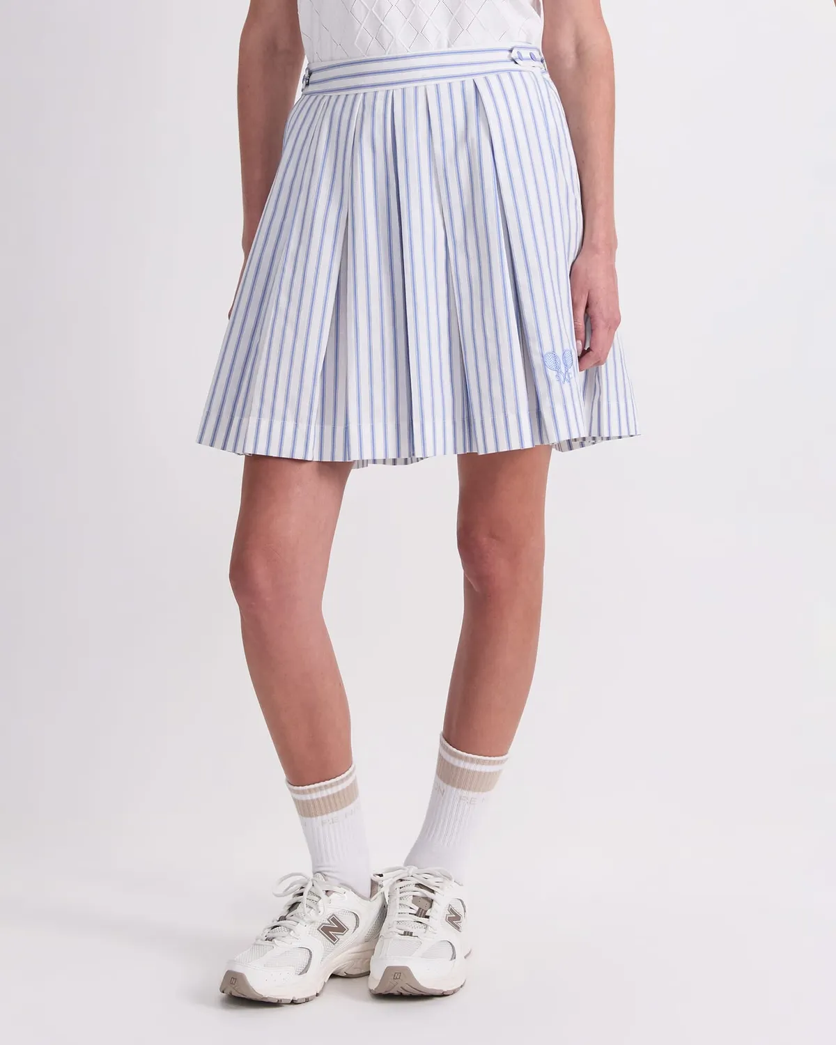Sportscraft Logo Stripe Tennis Skirt gonna donna pieghe