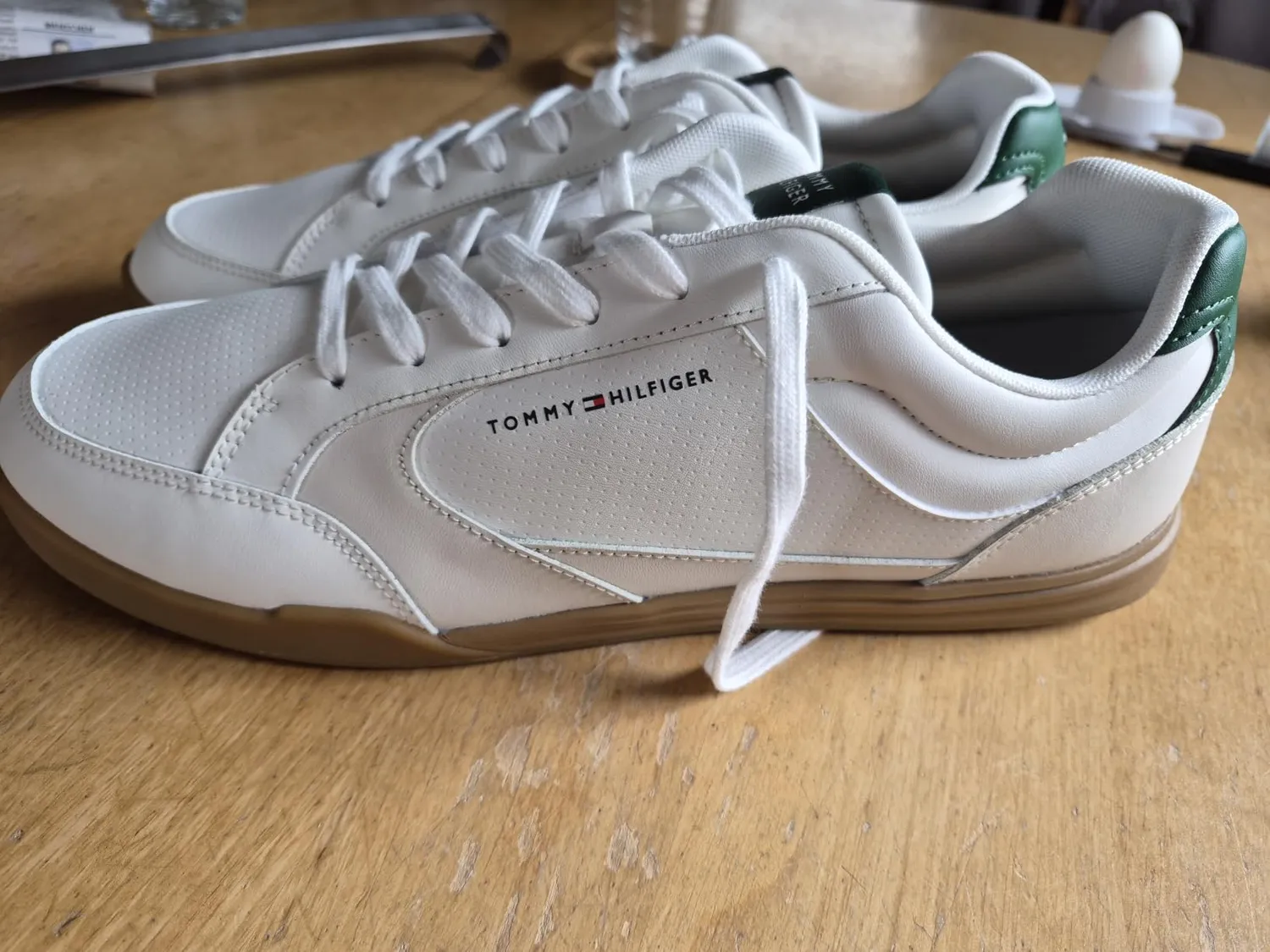Tommy Hilfiger Cupsole Sneakers Uomo 43 Pelle Bianco Basse