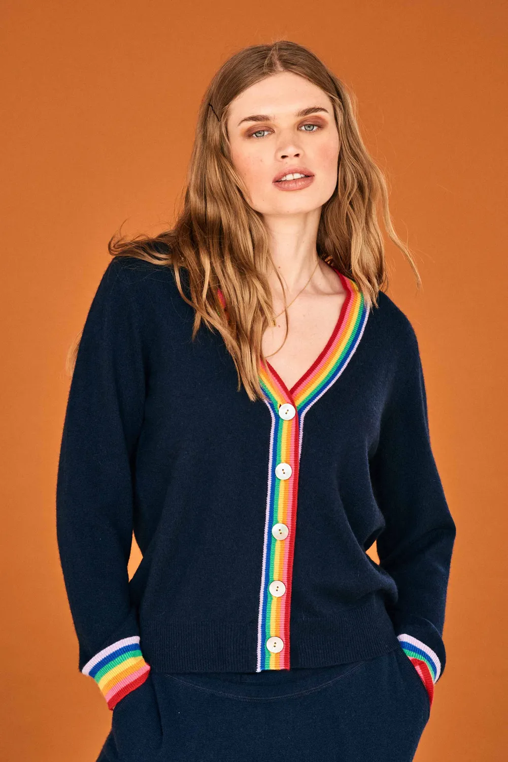 Jumper 1234 Rainbow Cardigan cashmere navy