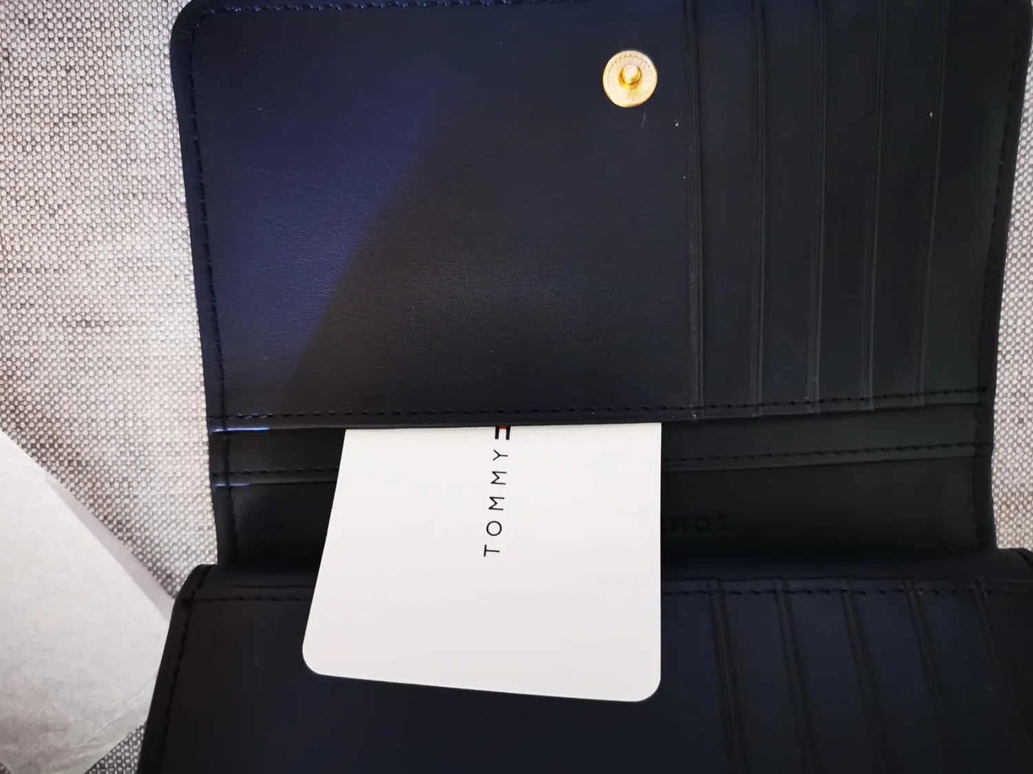 Tommy Hilfiger TH Timeless Med Bi Fold Grande portafoglio donna blu PU