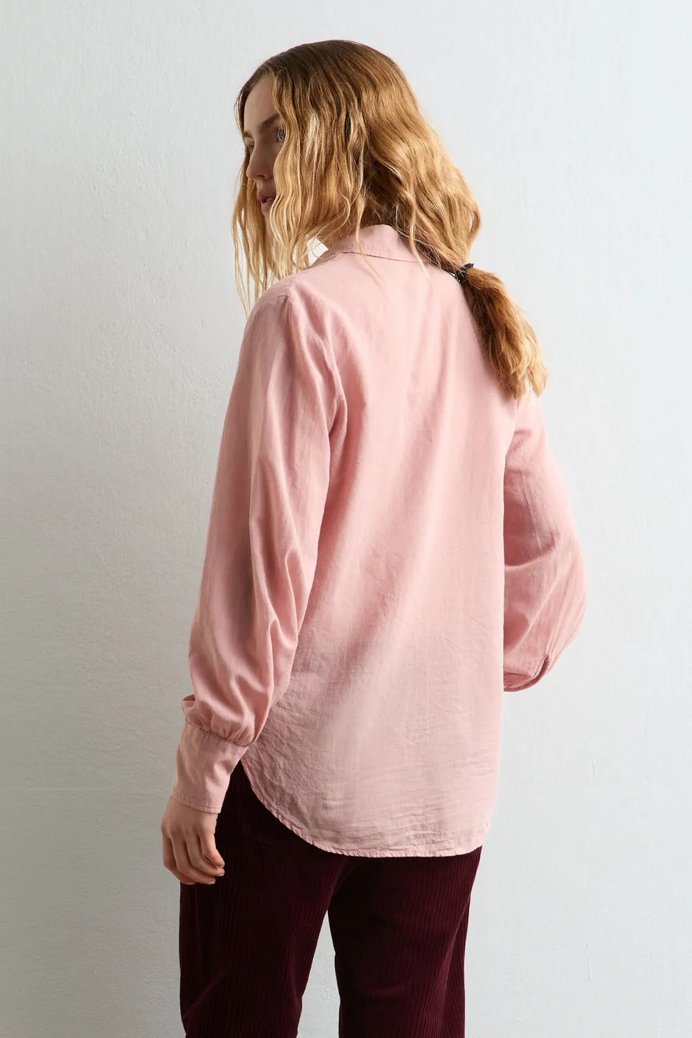 Massimo Alba Anna camicia donna faded rose cotone cashmere