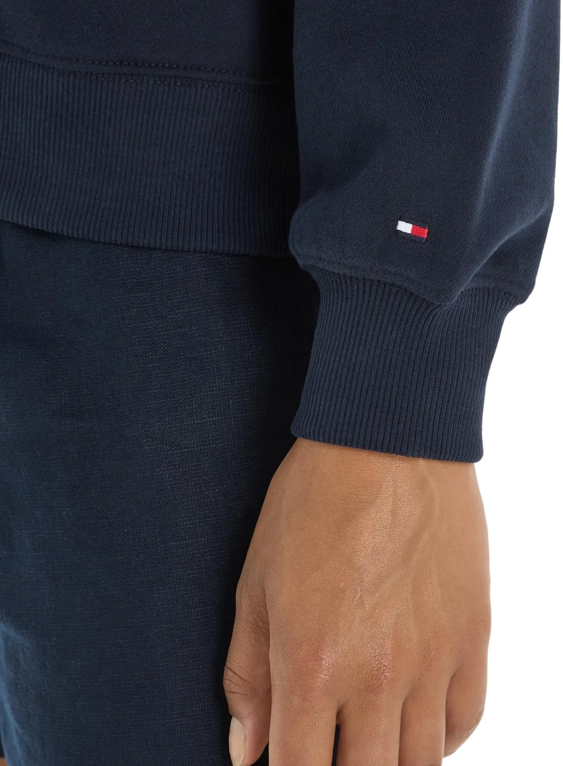 Tommy Hilfiger felpa cappuccio donna Desert Sky blu logo