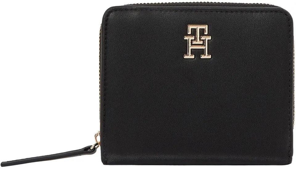 Tommy Hilfiger Logotape Piccolo portafoglio nero compatto