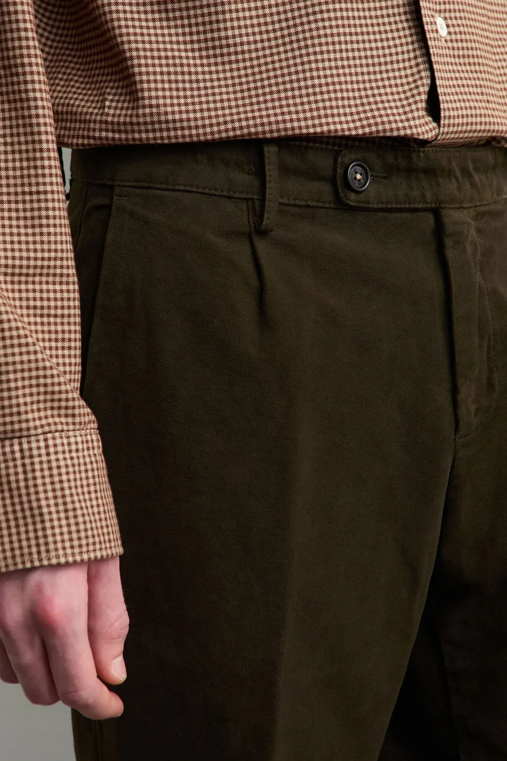 Massimo Alba IONIO2 pantaloni chicory coffee cotone