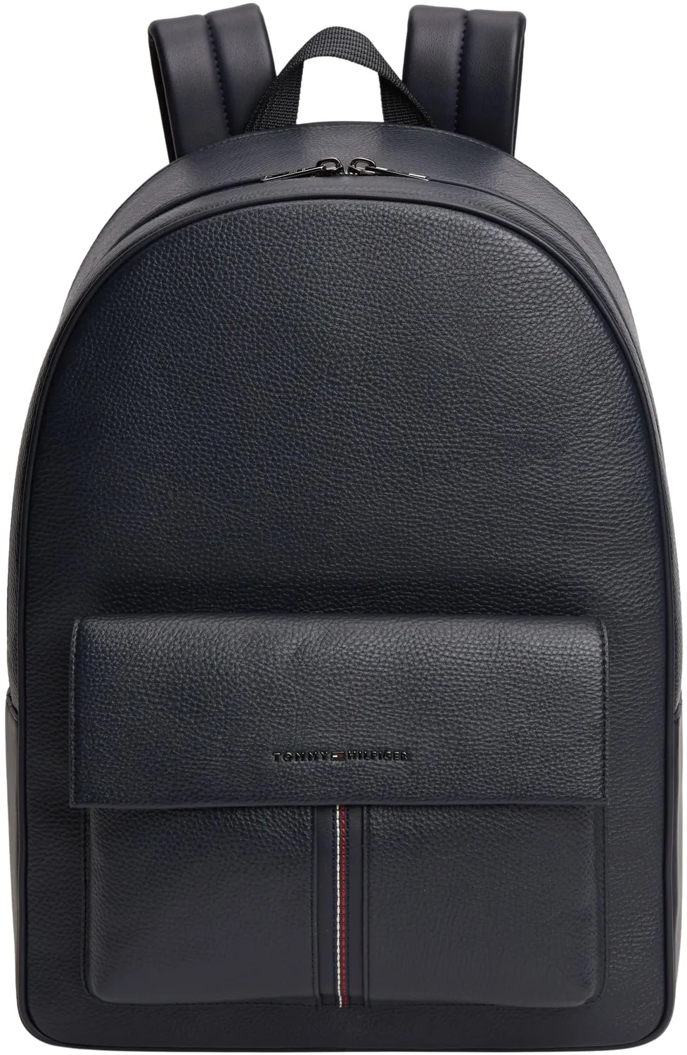 Tommy Hilfiger Central Backpack zaino nero con tasca esterna