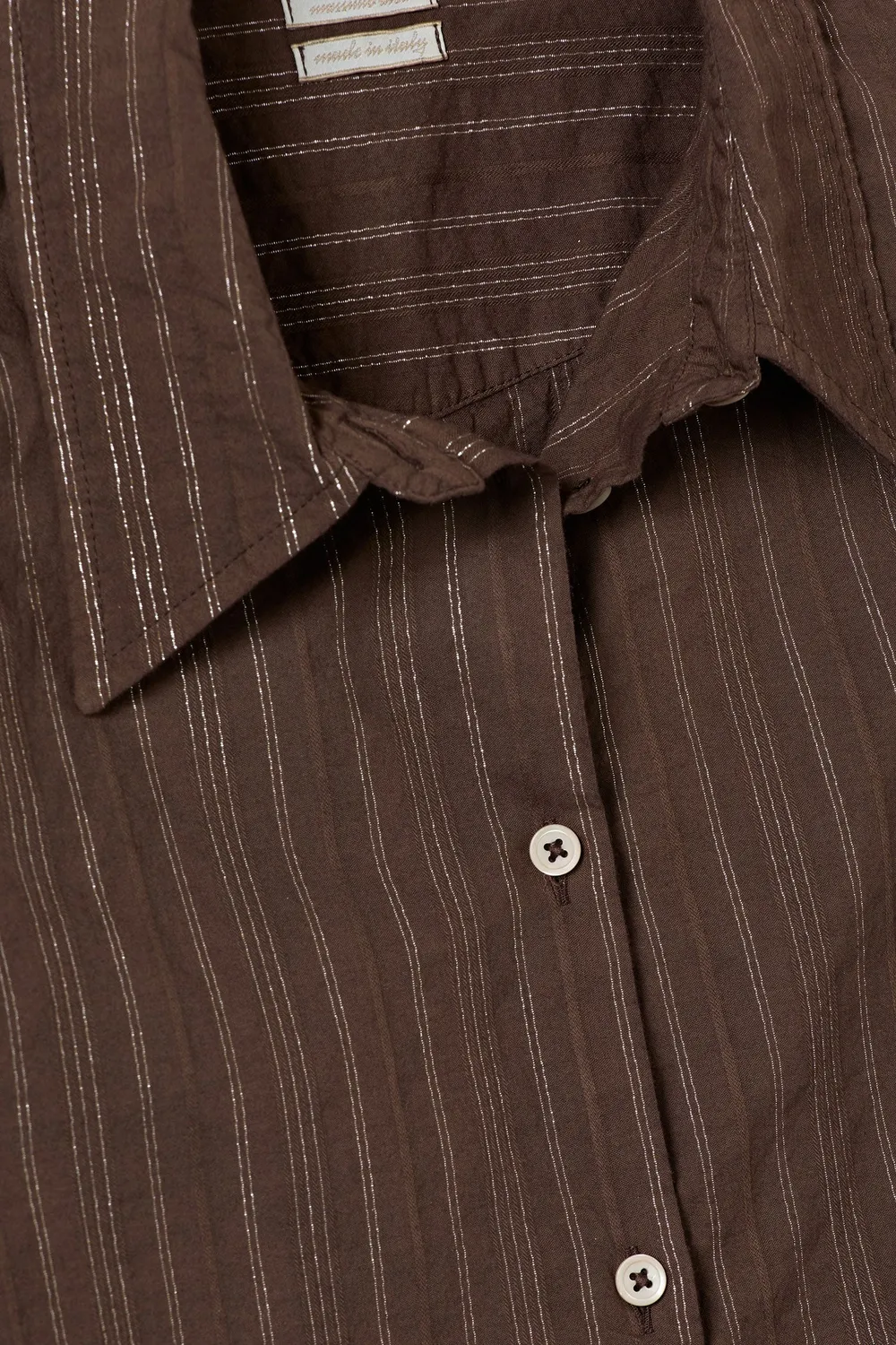 Massimo Alba Selma camicia donna mahogany in cotone
