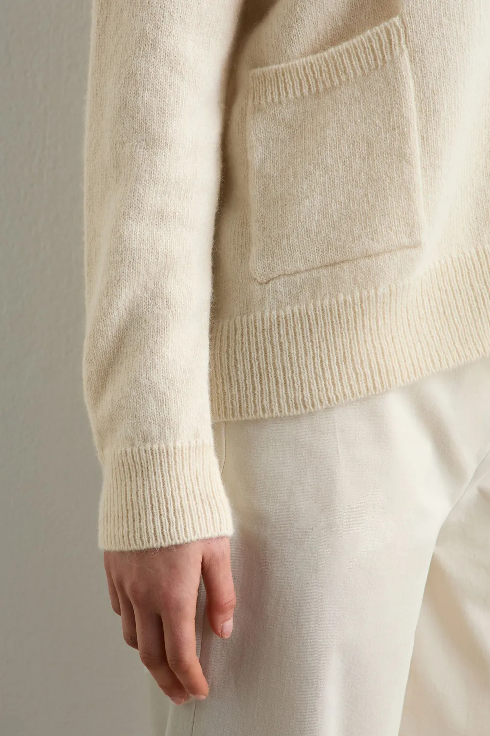 Massimo Alba Blanca cardigan bianco cashmere alpaca