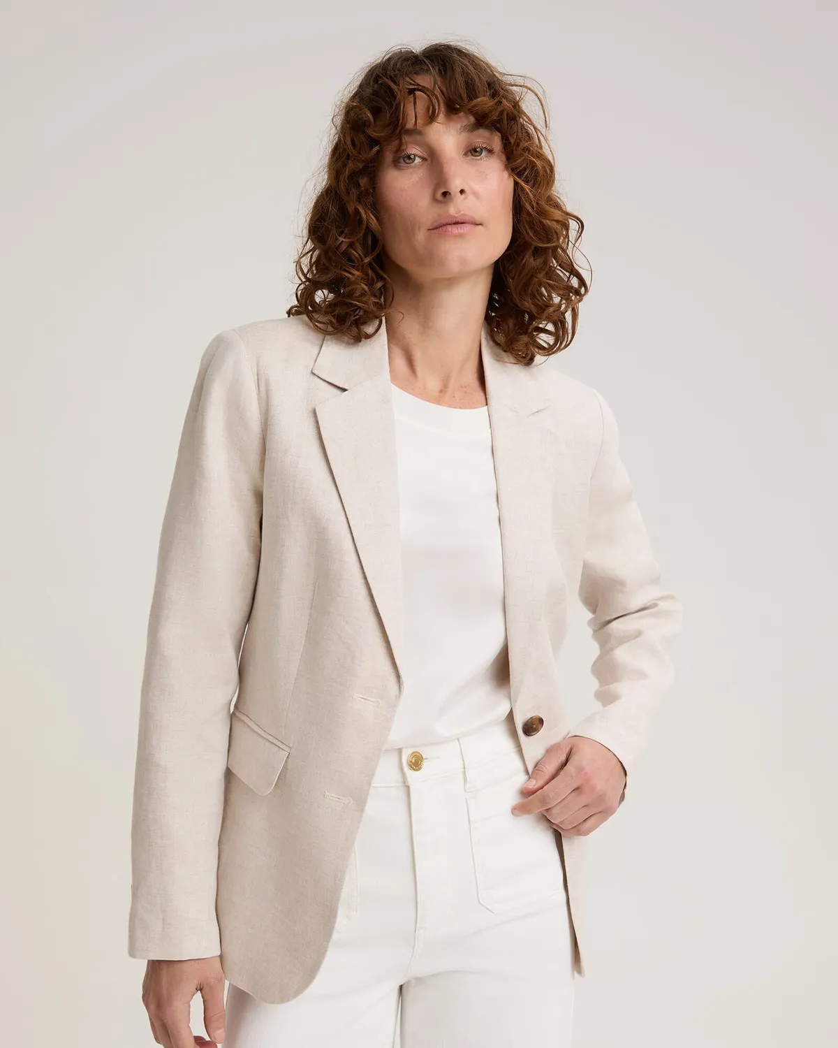 Sportscraft Freya Short blazer lino corto foderato