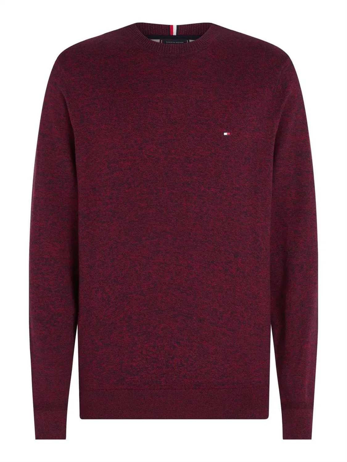 Tommy Hilfiger Girocollo Maglione Uomo Grigio Vestibilità Regolare