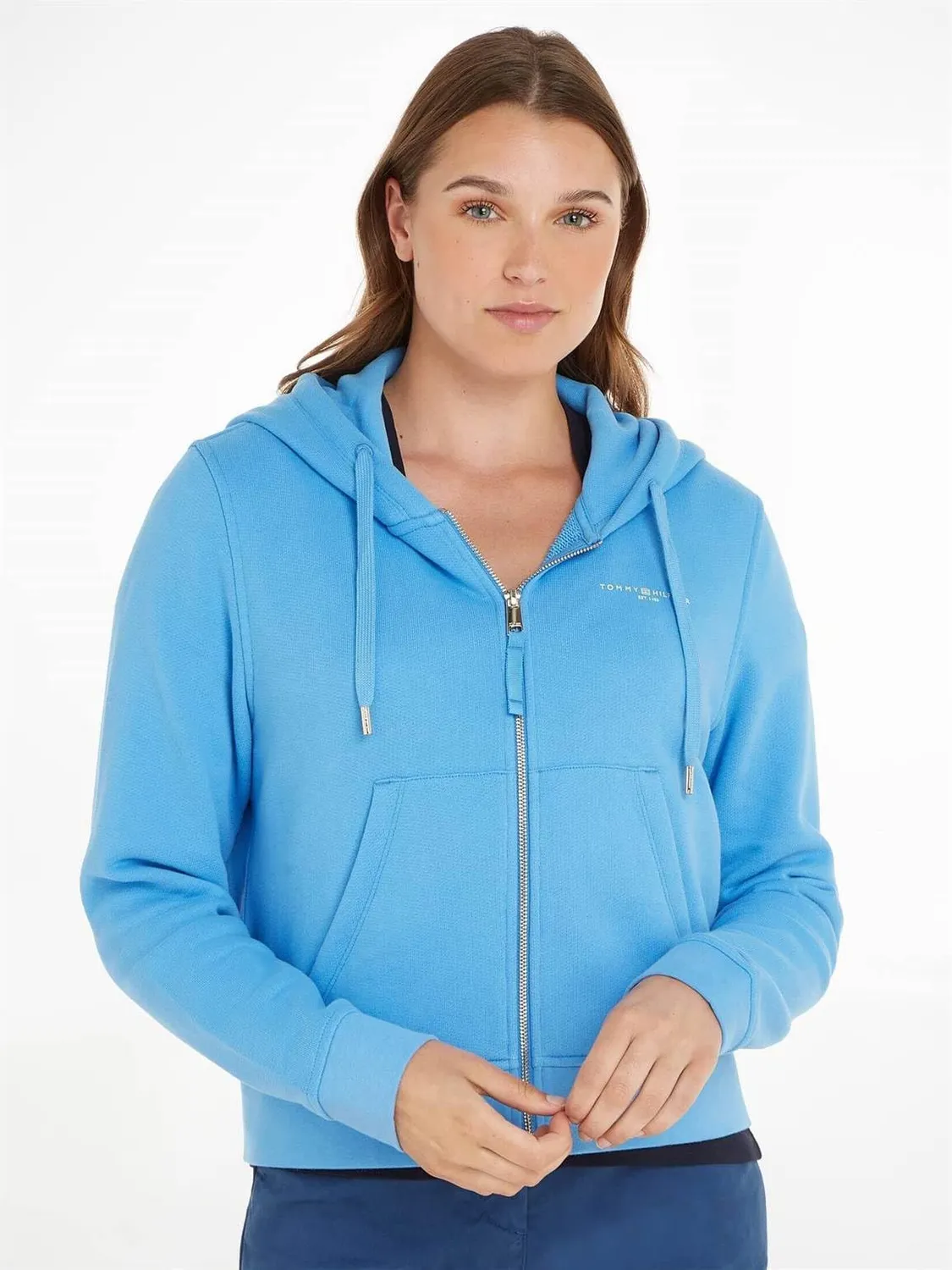 Tommy Hilfiger 1985 Zip felpa donna con cappuccio e cerniera