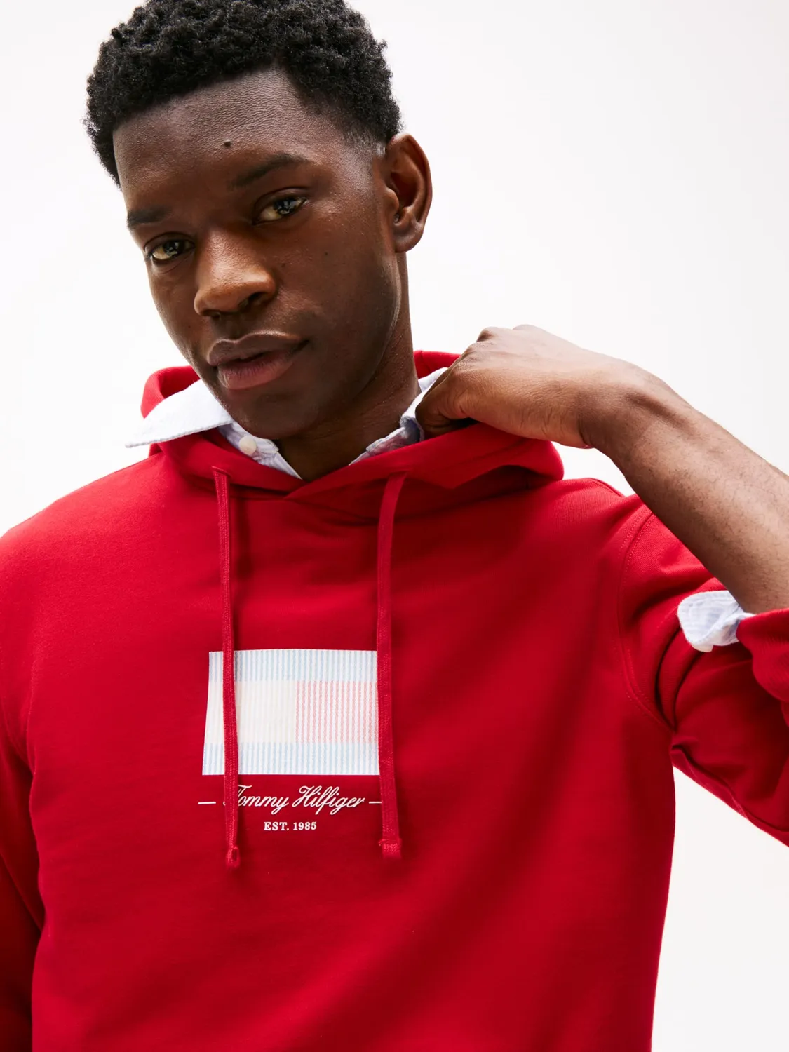 Tommy Hilfiger Ithaca Flag felpa cappuccio cotone uomo
