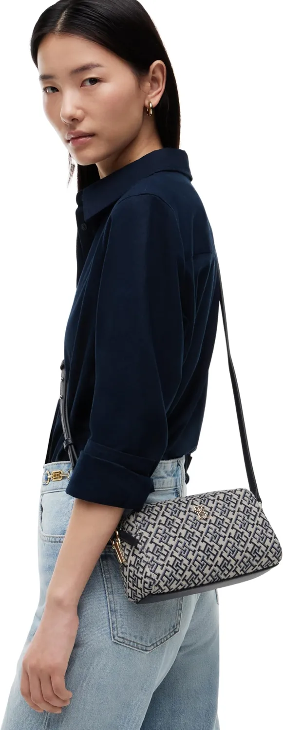 Tommy Hilfiger Grace borsa tracolla Blue Mono monogramma