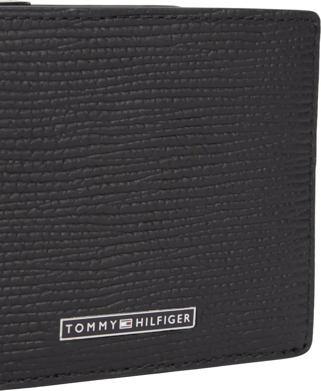Tommy Hilfiger TH Business Saffiano AM0AM14782 portafoglio nero zip