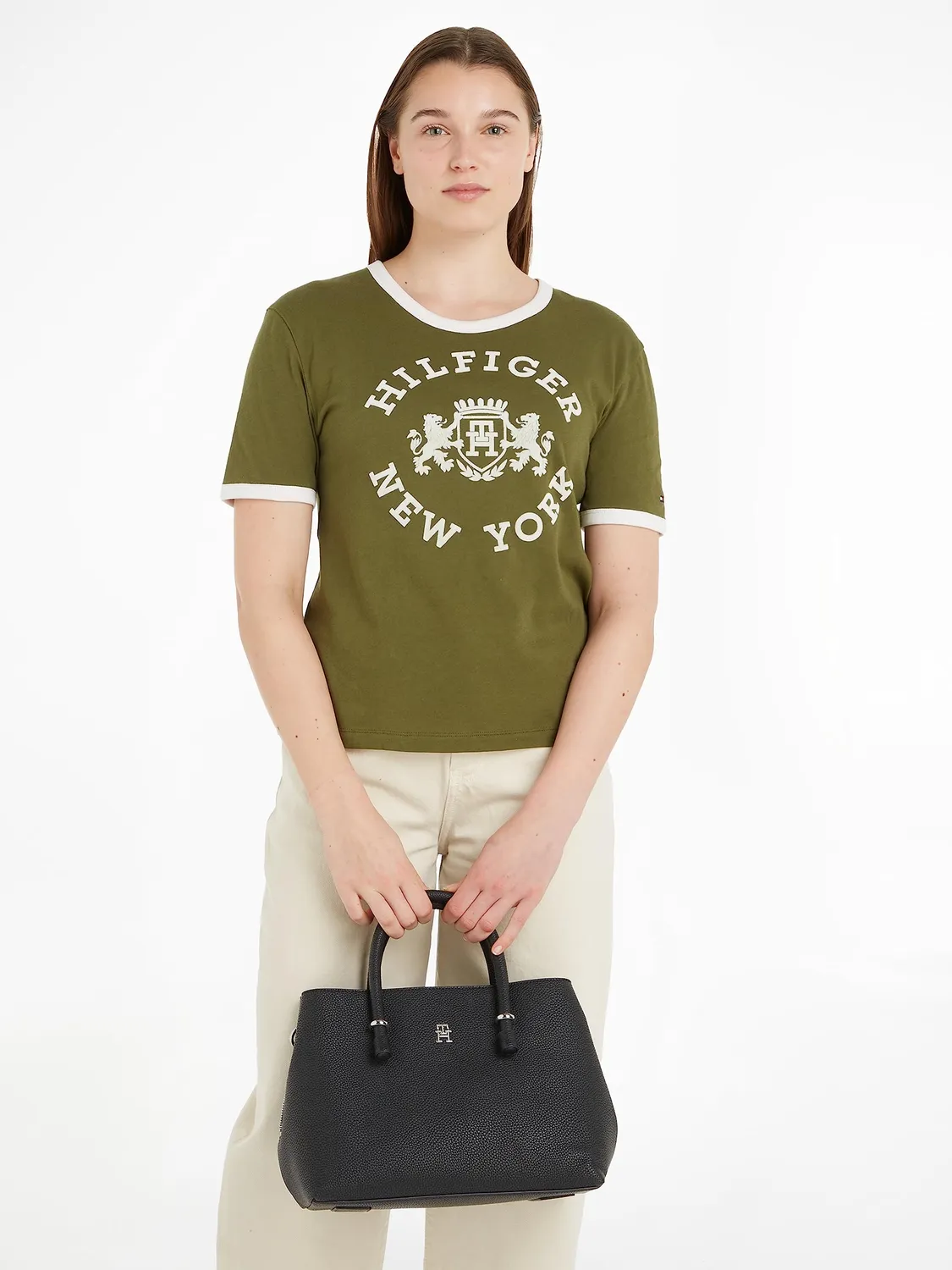 Tommy Hilfiger TH Emblem Satchel Cartella Donna