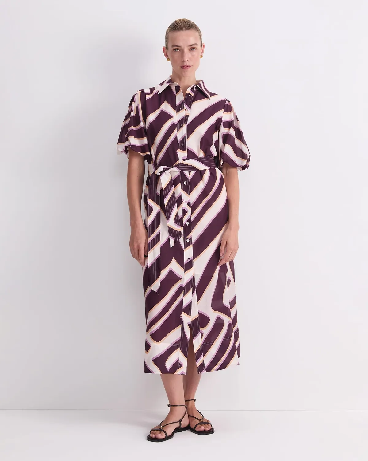 Sportscraft Penny Print Midi Dress abito donna seta
