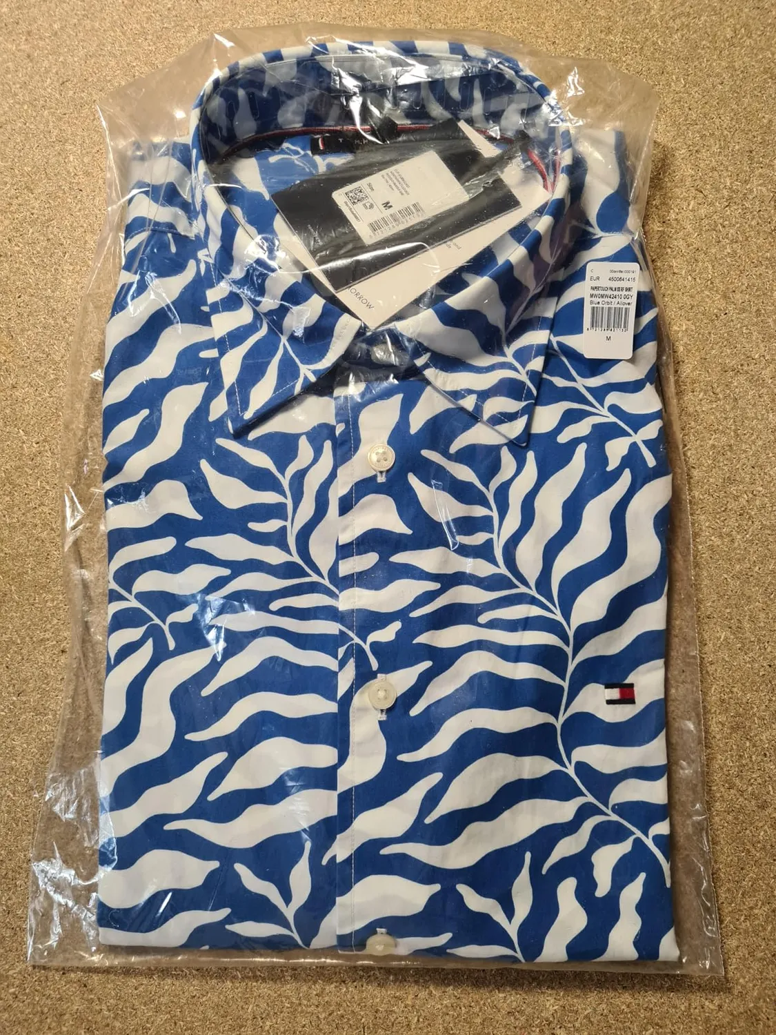 Tommy Hilfiger Papertouch Palm MW0MW42410 camicia uomo L palme