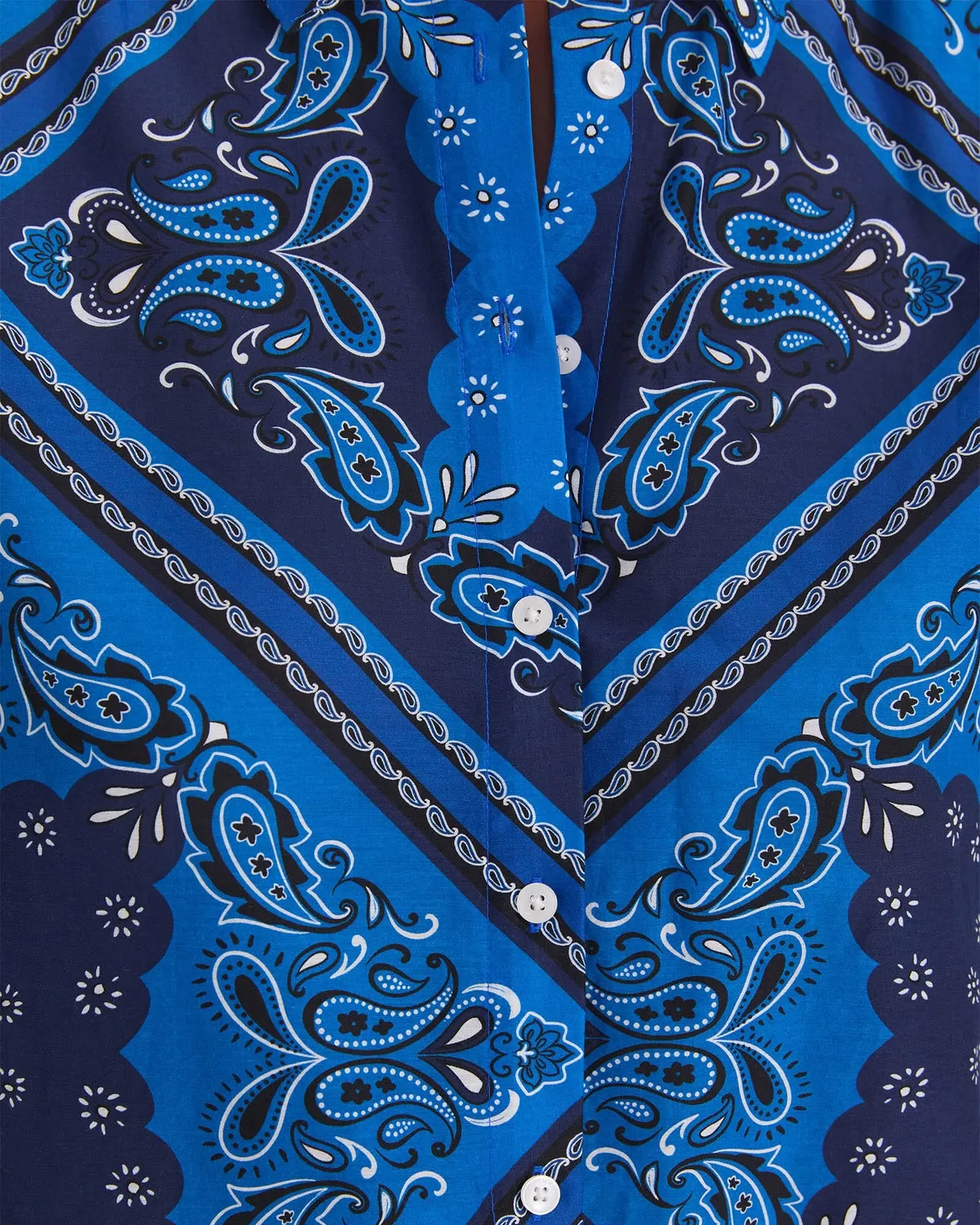 Sportscraft Bandana Print camicia donna seta cotone