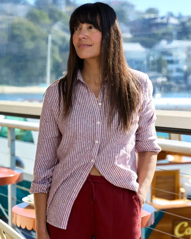 Sportscraft Dahlia Stripe camicia lino a righe
