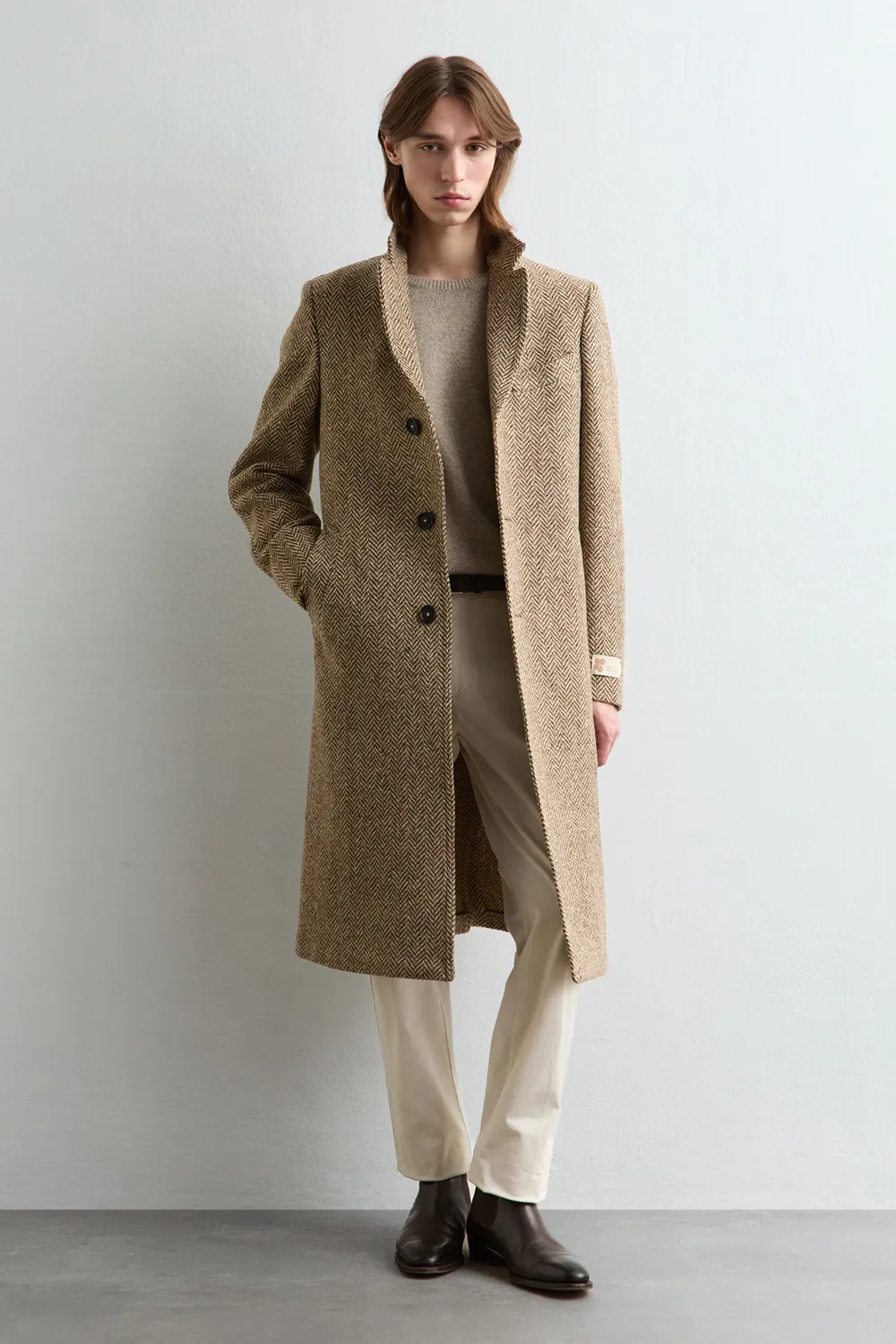 Massimo Alba MERCURY cappotto uomo mimetico lana