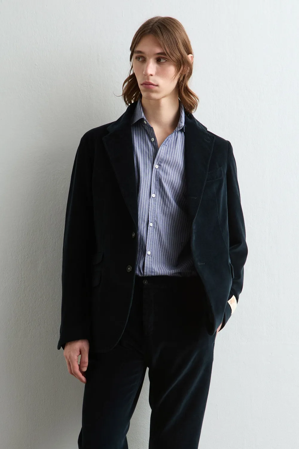 Massimo Alba Sloop abito uomo dark blue velluto cotone