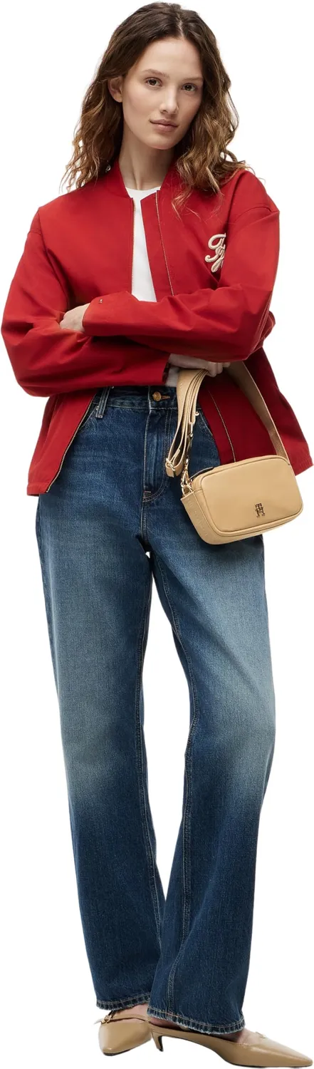 Tommy Hilfiger TH Logotape AW0AW18741 borsa donna kaki