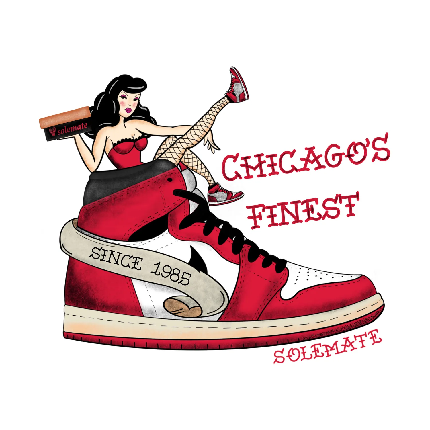 Solemate Old School Chicago maglietta nera cotone