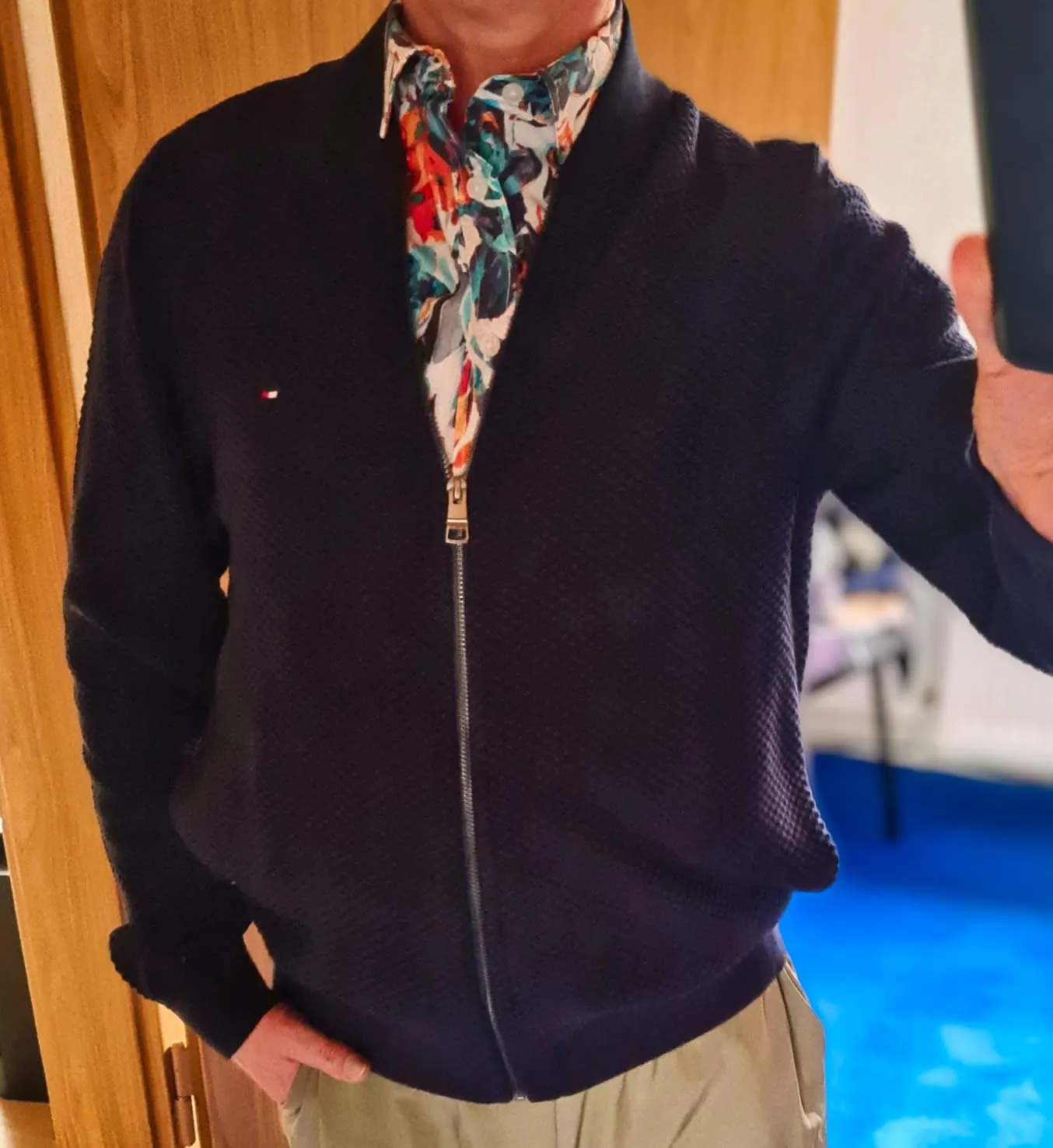 Tommy Hilfiger Cardigan Maglia Zip Uomo con Cerniera