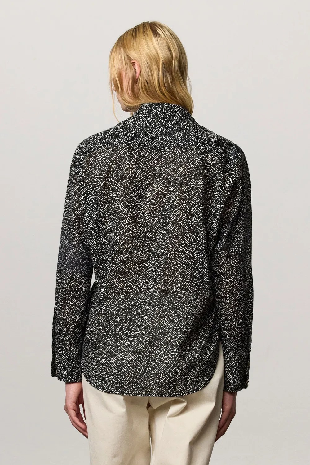 Massimo Alba SELMA camicia blu cotone cashmere morbida