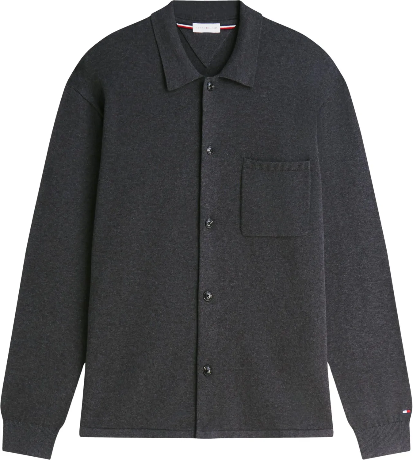 Tommy Hilfiger Essential Cotton Camicia Uomo Nero Cotone Maniche
