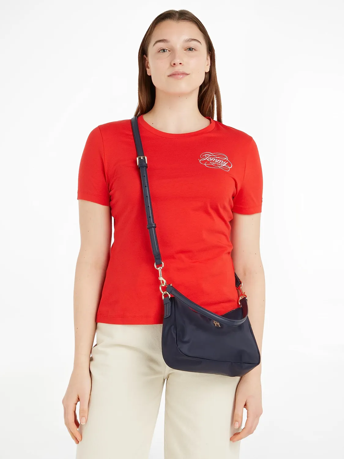 Tommy Hilfiger Poppy borsa hobo donna piccola nera