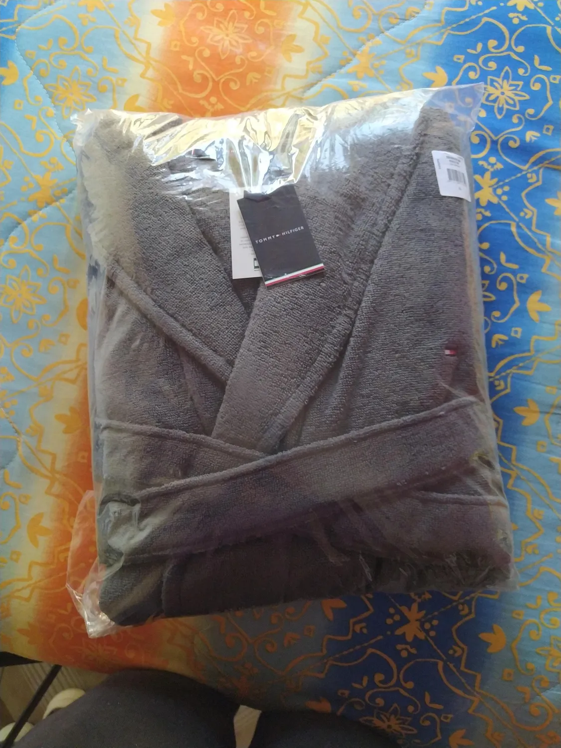 Tommy Hilfiger accappatoio uomo cotone XL blu navy