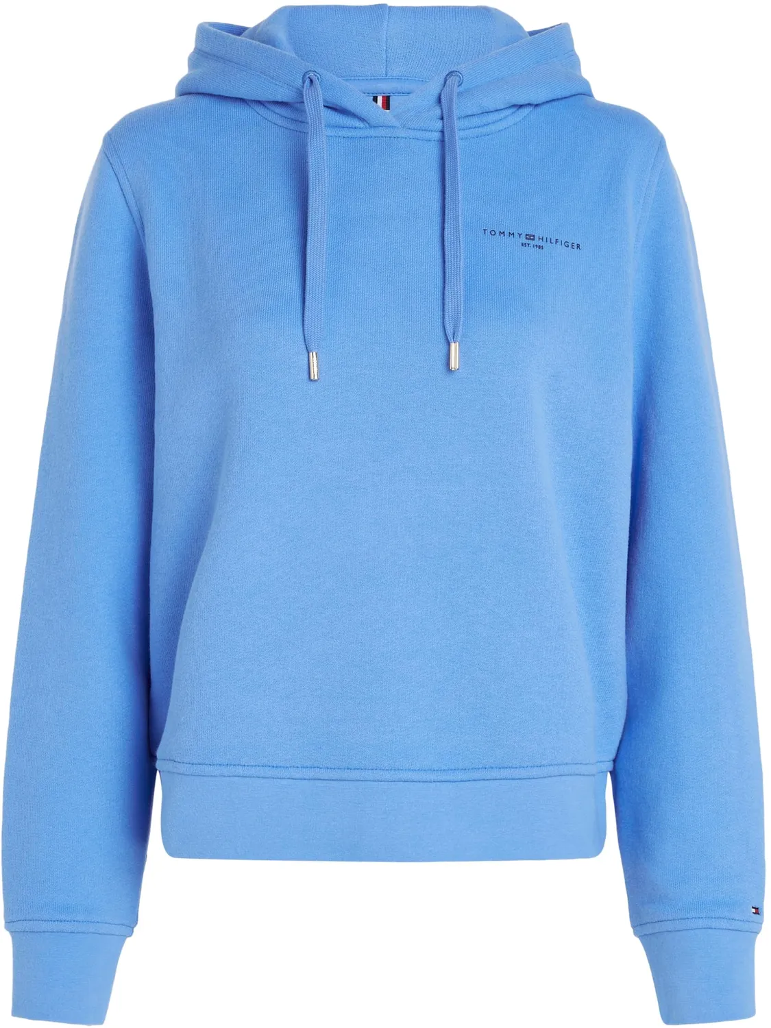 Tommy Hilfiger Logo Hoodie felpa donna rosa con cappuccio