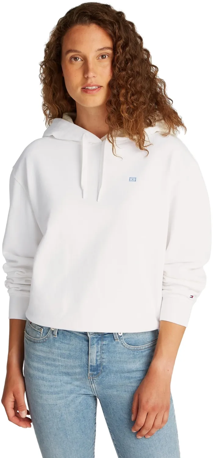 Tommy Hilfiger Contrast Flag felpa cappuccio donna regular