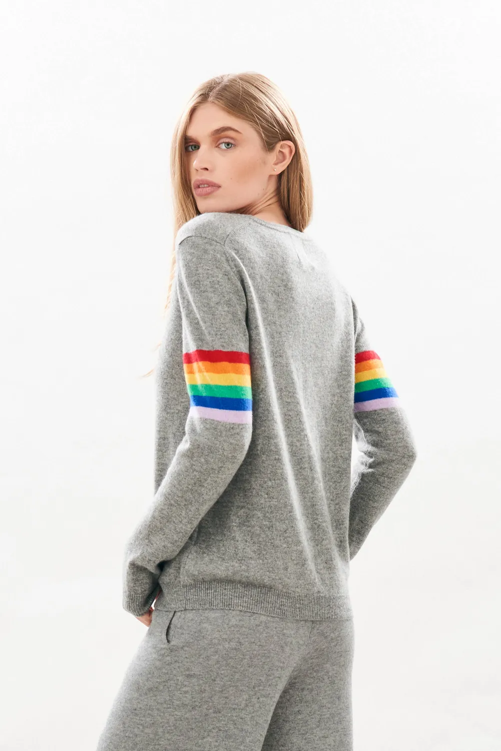 Jumper 1234 Rainbow Arms maglione cashmere grigio