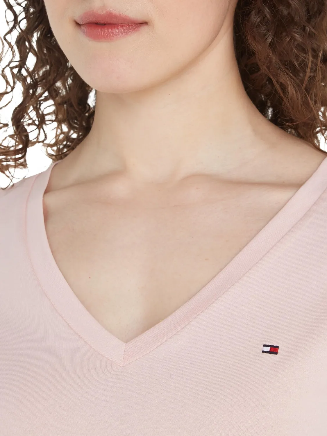 Tommy Hilfiger Modern V-Neck WW0WW39781 t-shirt donna scollo V