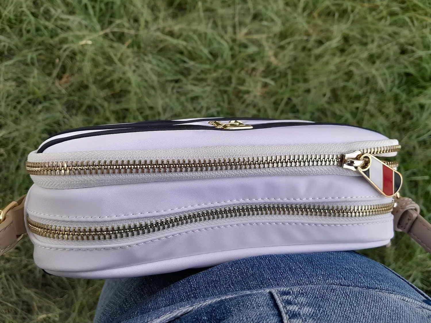 Tommy Poppy Crossover Stripes borsa piccola multicolore righe