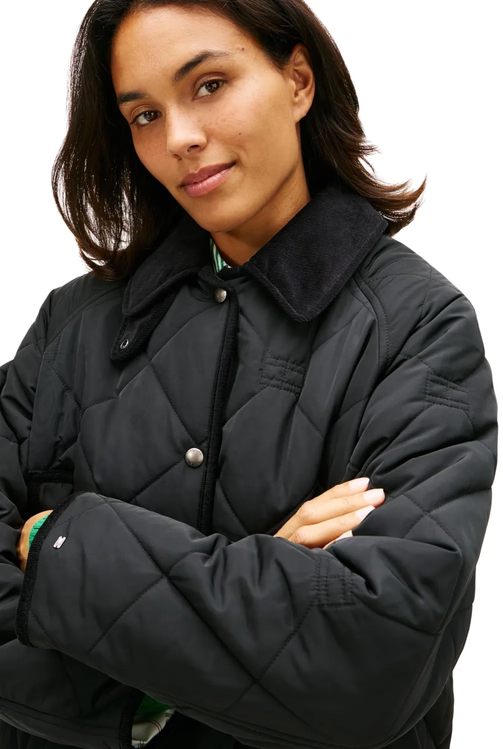 Tommy Hilfiger Quilted WW0WW47747 parka donna M nero