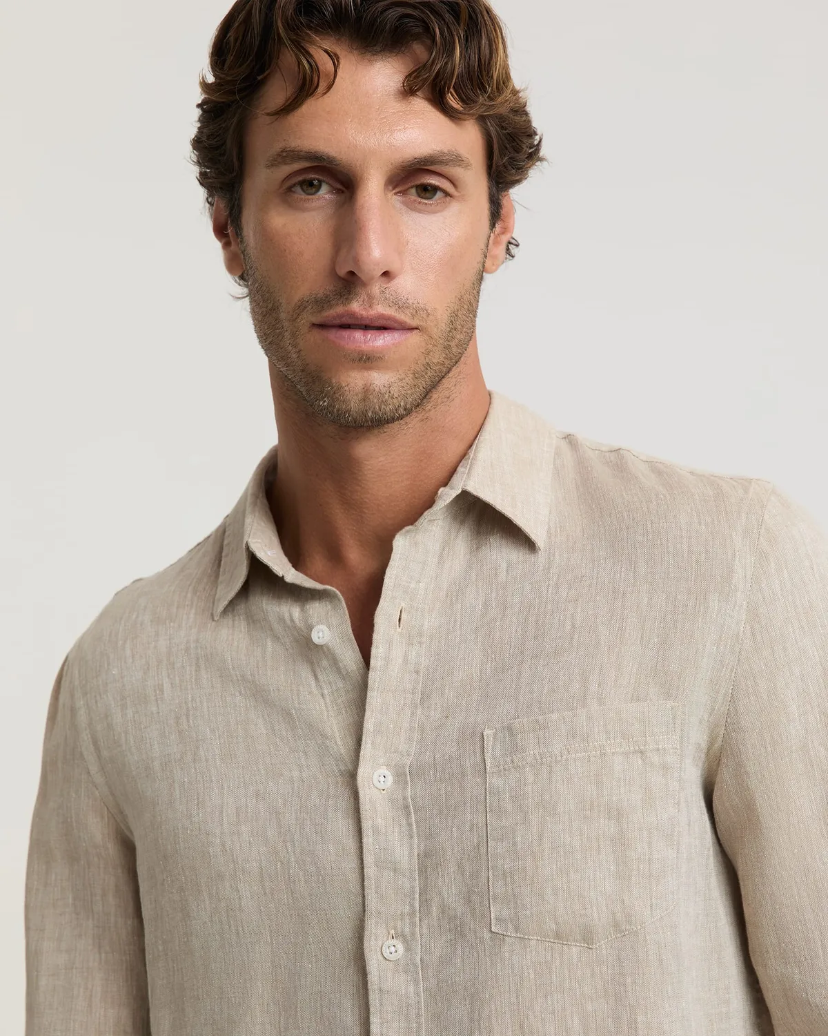 Sportscraft 207977 camicia lino maniche lunghe regolare