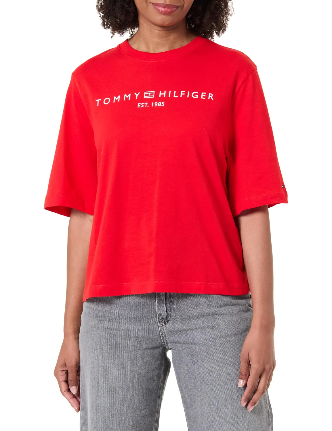 Tommy Hilfiger maglietta manica lunga donna nera