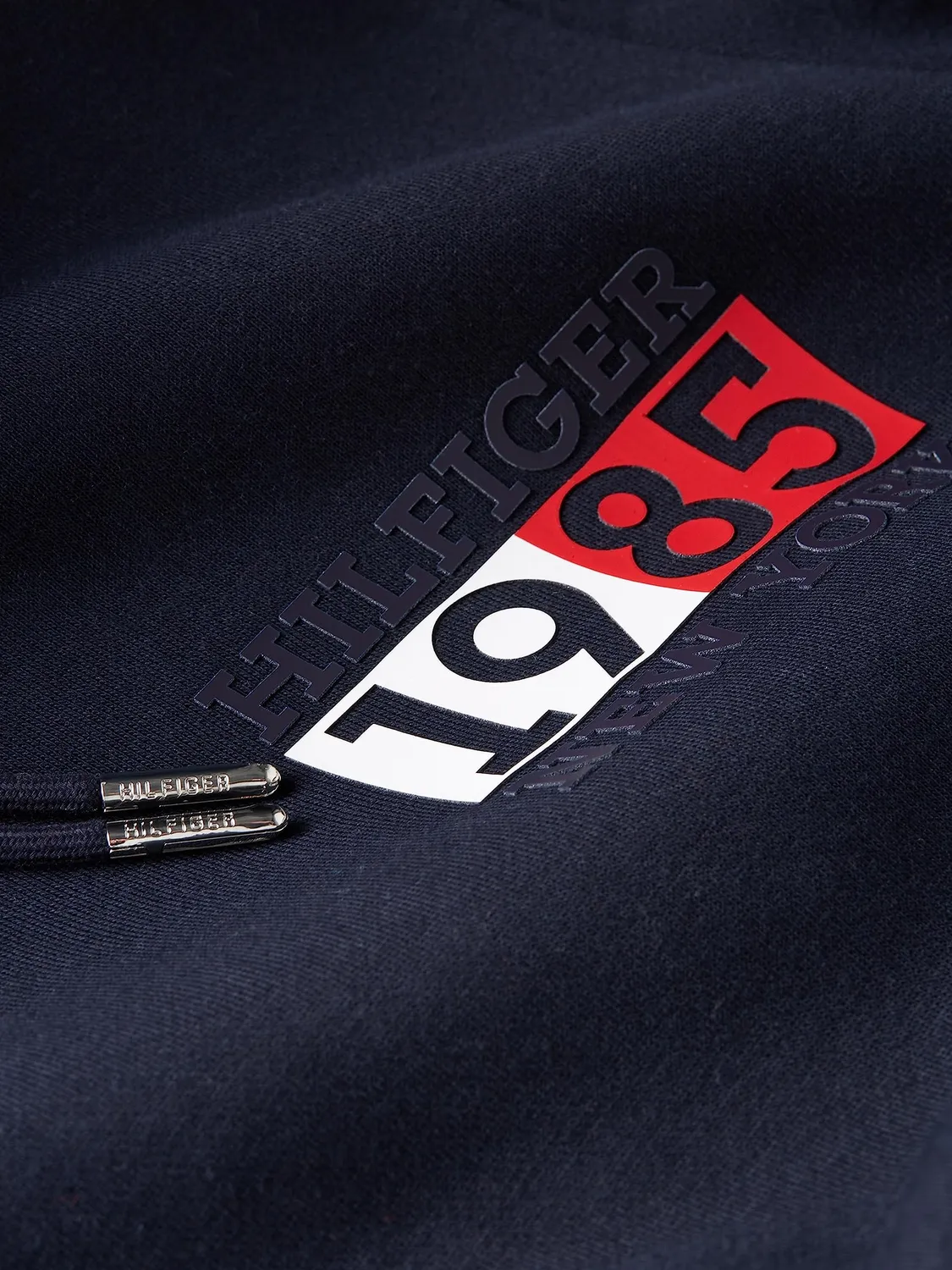 Tommy Hilfiger felpa con cappuccio uomo L blu cotone