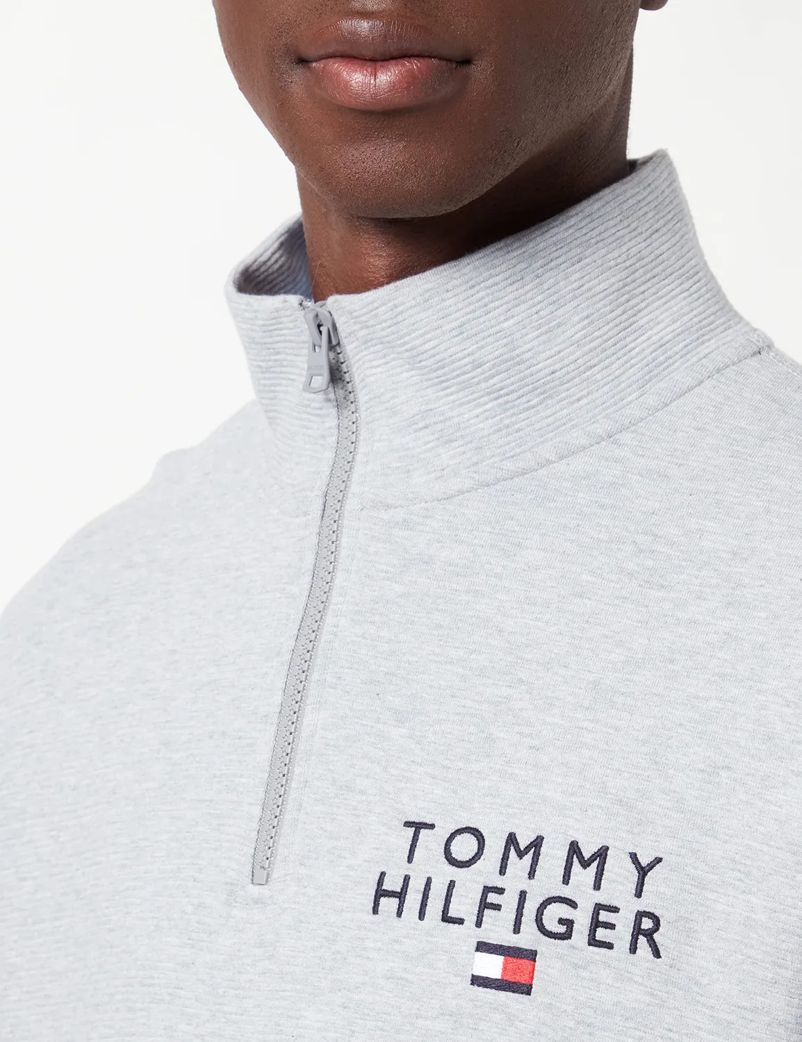 Tommy Hilfiger Mezza Zip Felpa Uomo M con cerniera