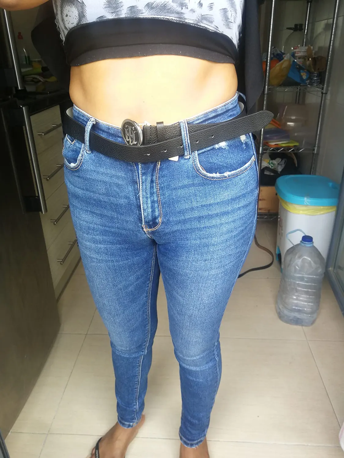 Tommy Hilfiger TH Round Buckle Belt 3.0 Cintura Nera 95
