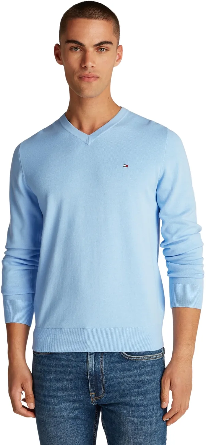 Tommy Hilfiger pullover uomo scollo a V taglia M blu