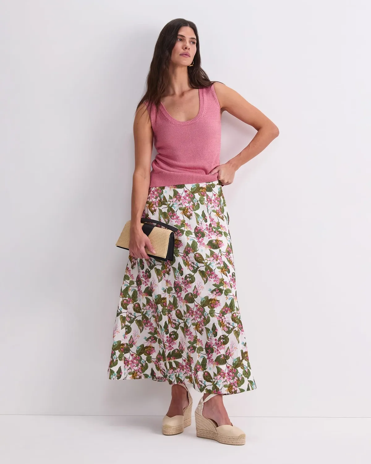 Sportscraft 121070 canotta lino donna scollo tondo