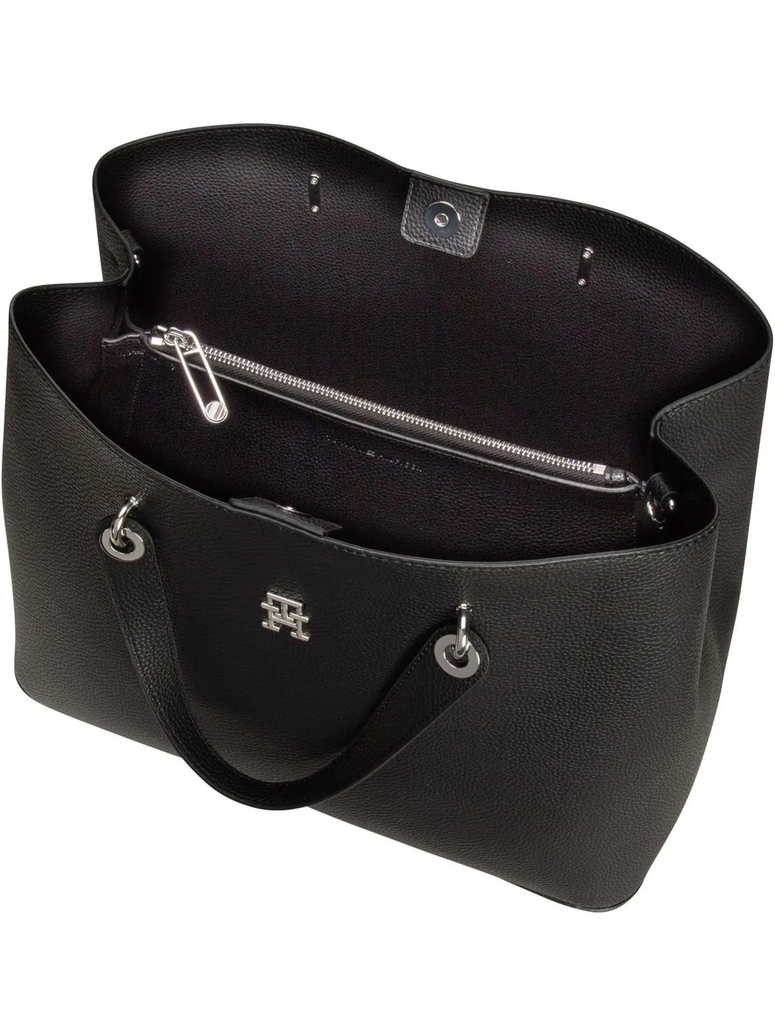 Tommy Hilfiger Emblem borsa donna tracolla rimovibile nera