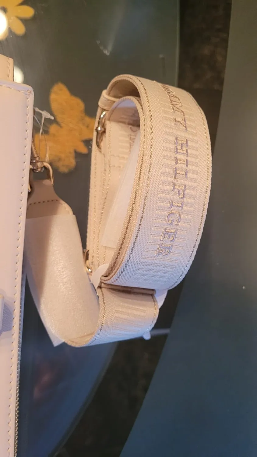 Tommy Hilfiger Fresh Satchel borsa tracolla donna beige grande
