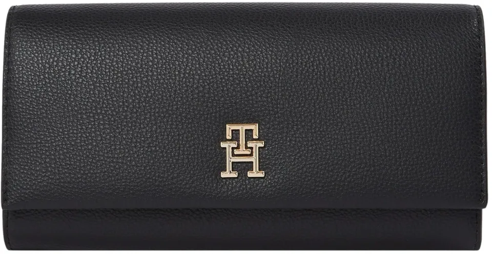 Tommy Hilfiger Legacy Flap portafoglio donna nero chiusura busta