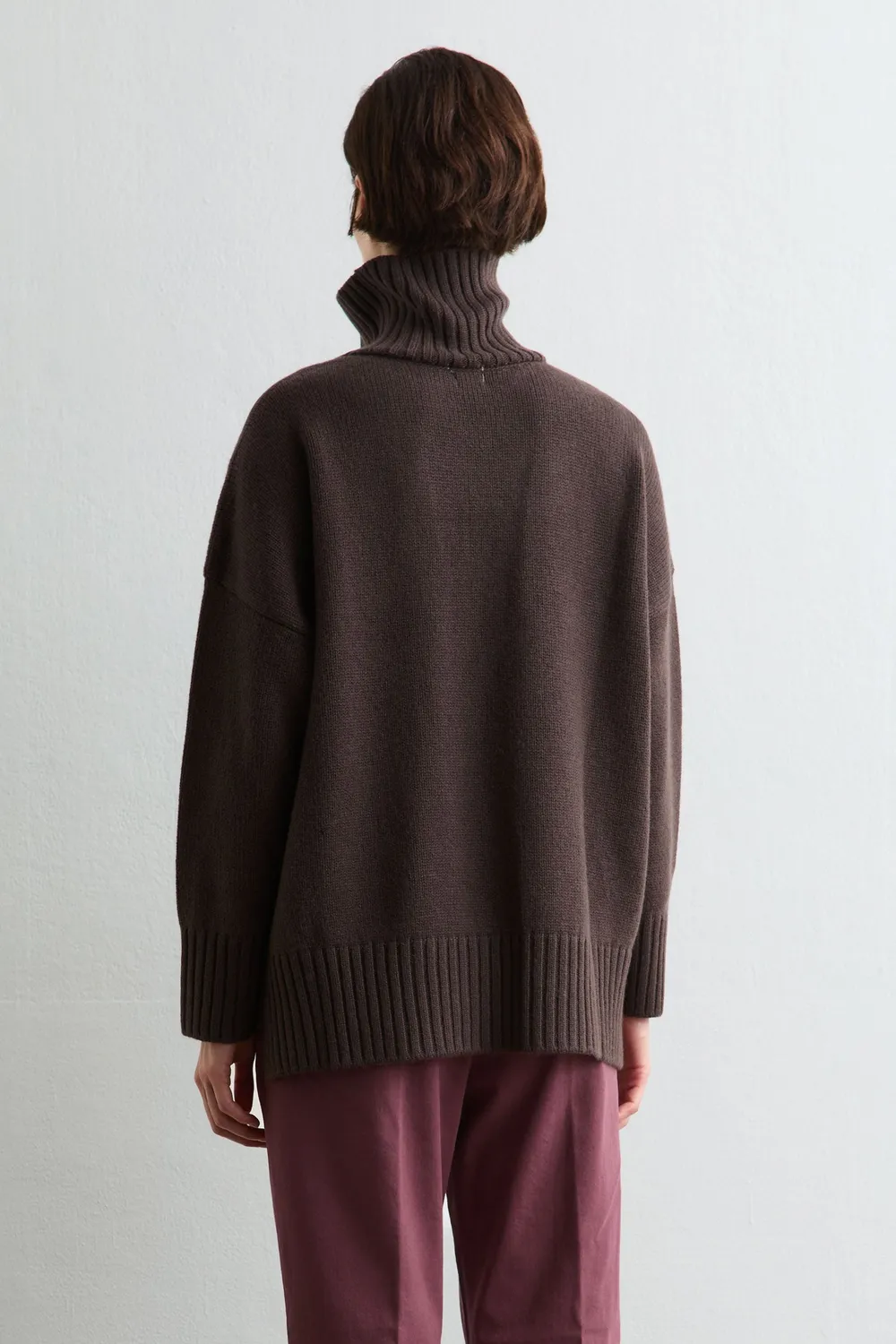 Massimo Alba Cara dolcevita donna chicory coffee cashmere