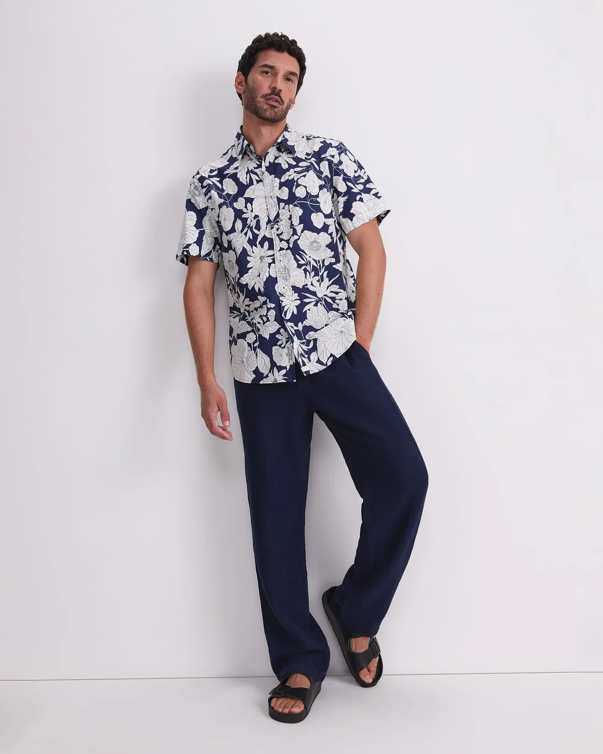 Sportscraft Caffery pantalone lino gamba dritta