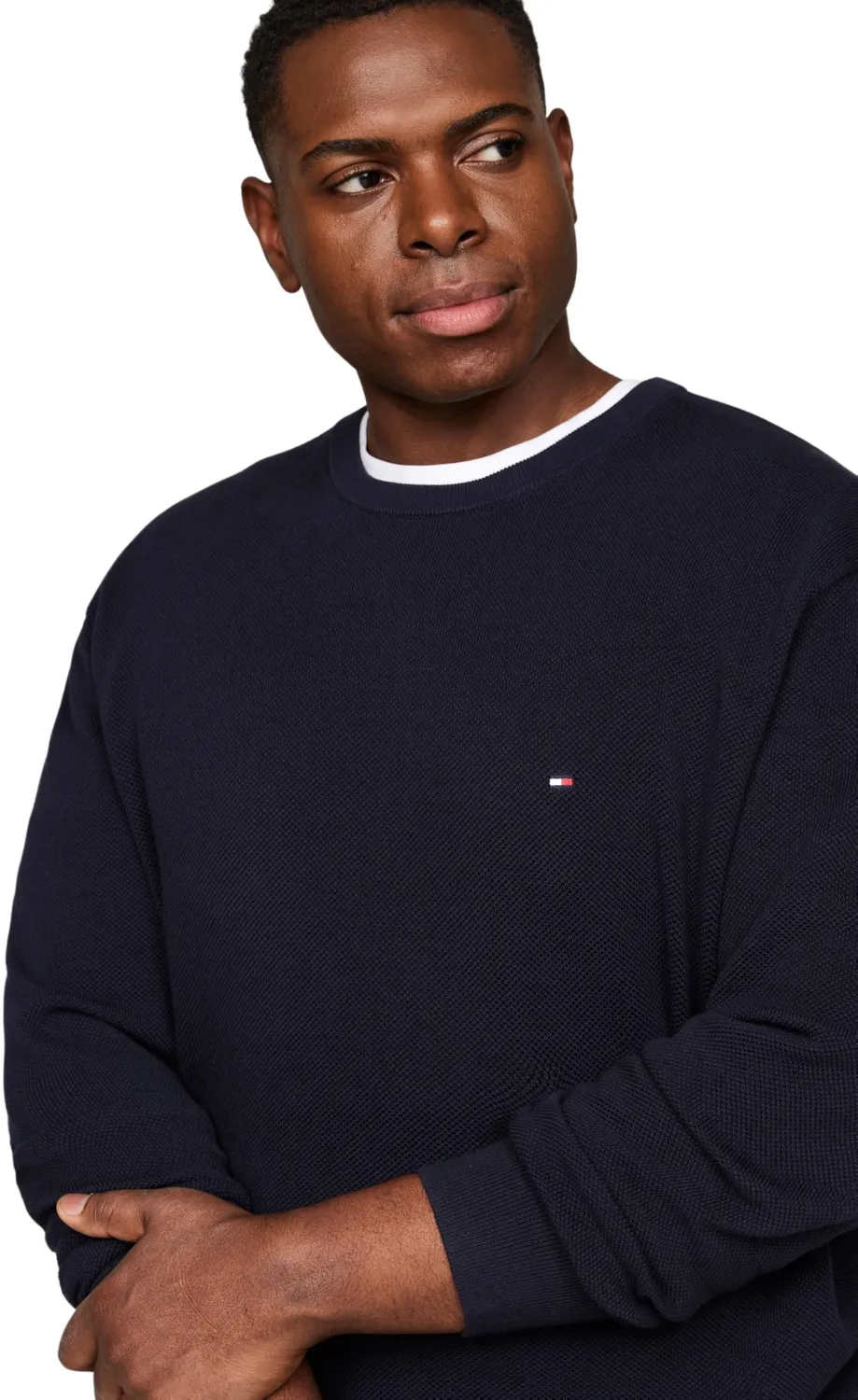 Tommy Hilfiger Essential Structure Maglione Uomo Blu Desert Sky